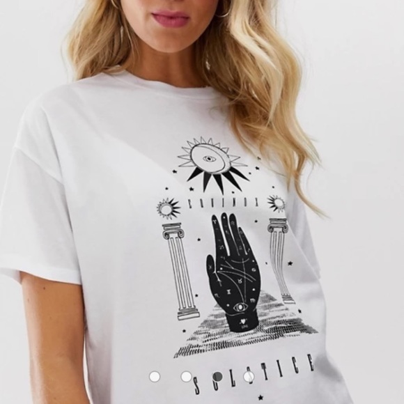 NWOT ASOS Oversised T with Solstice print - Picture 3 of 5